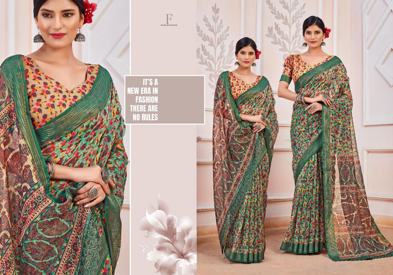 Ynf Konigin Cotton Casual Wear Digital Printed Ltaest Saree Collection